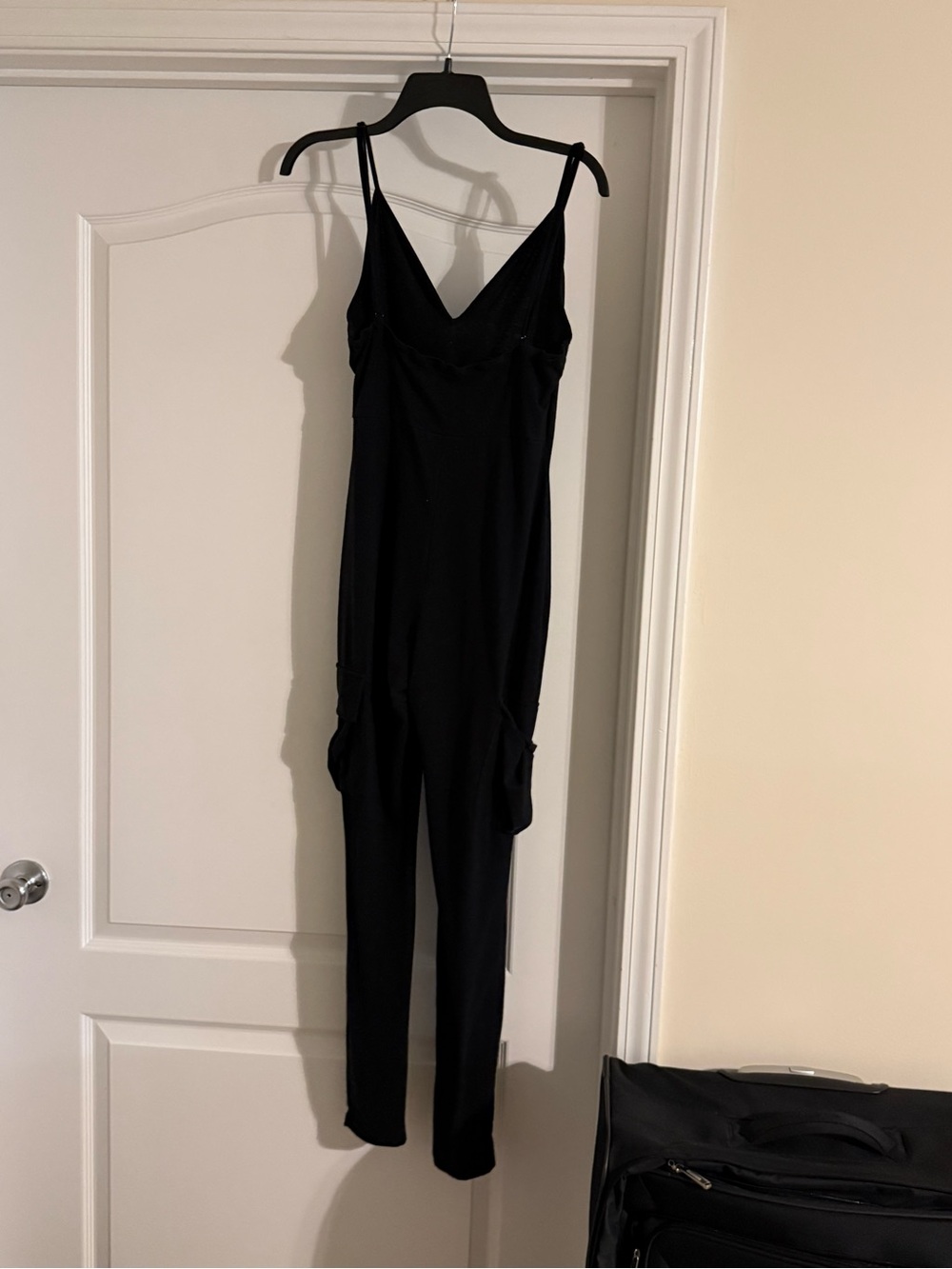 SHEIN Black Spaghetti-Strap Jumpsuit